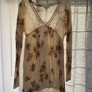 Off white, long sleeve dress.